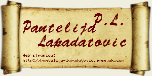 Pantelija Lapadatović vizit kartica
